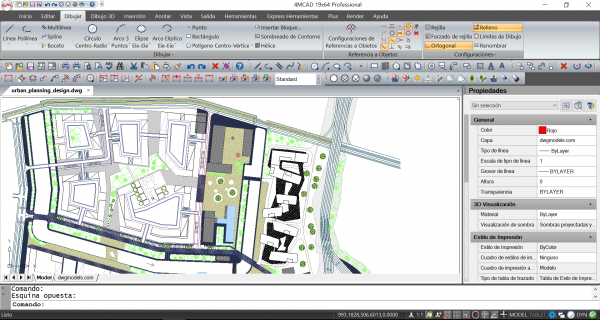 Plano de arquitectura en 4MCAD 19