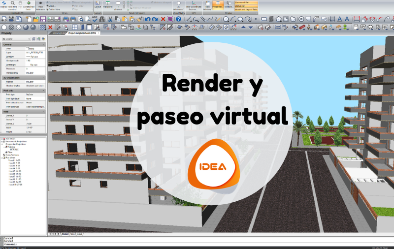 Render del proyecto y paseo virtual con IDEA Architecture